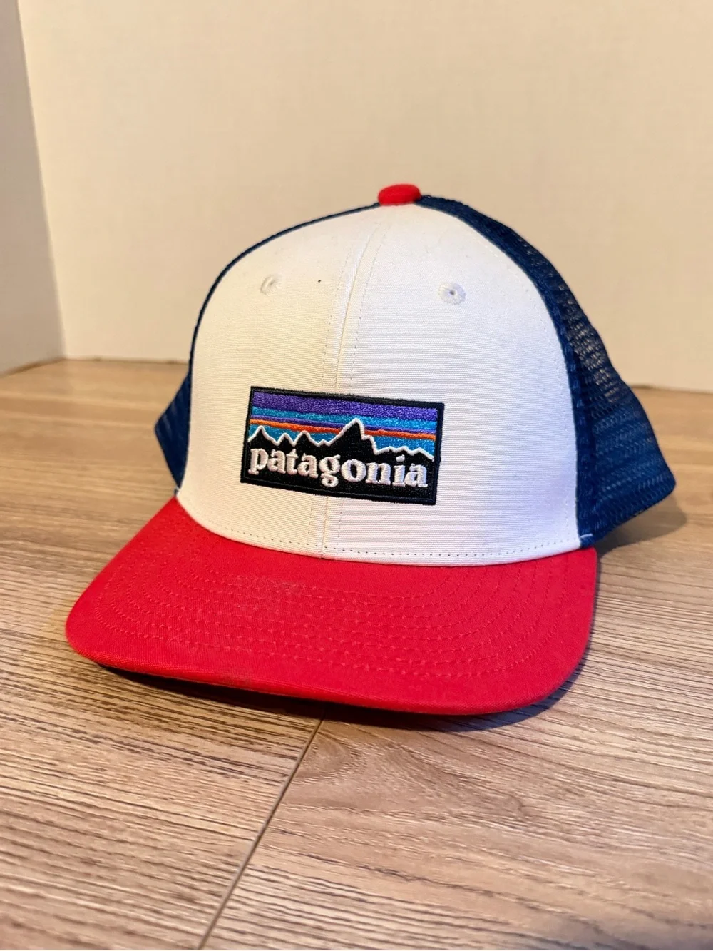 Patagonia Kids Trucker Hats Lot of 2 NWT Teal Beige Red White
